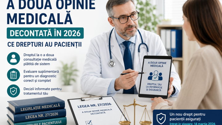 A doua opinie medicală decontată prin Legea nr. 27/2026