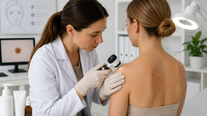 Consult de dermatologie pentru evaluarea pielii și a alunițelor