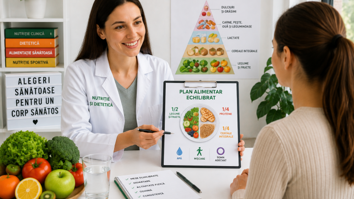 Consult de nutriție și dietetică pentru plan alimentar echilibrat