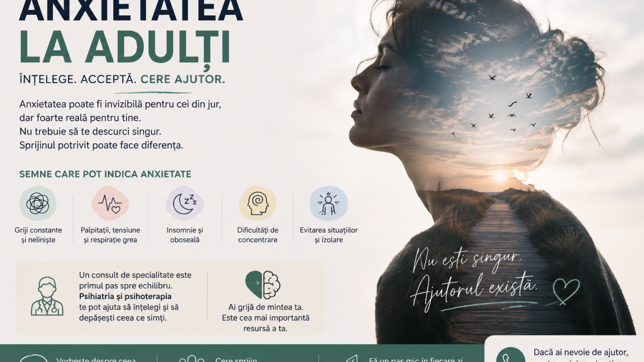 Adult care simbolizează anxietatea la adulți și nevoia de ajutor pentru sănătatea mintală