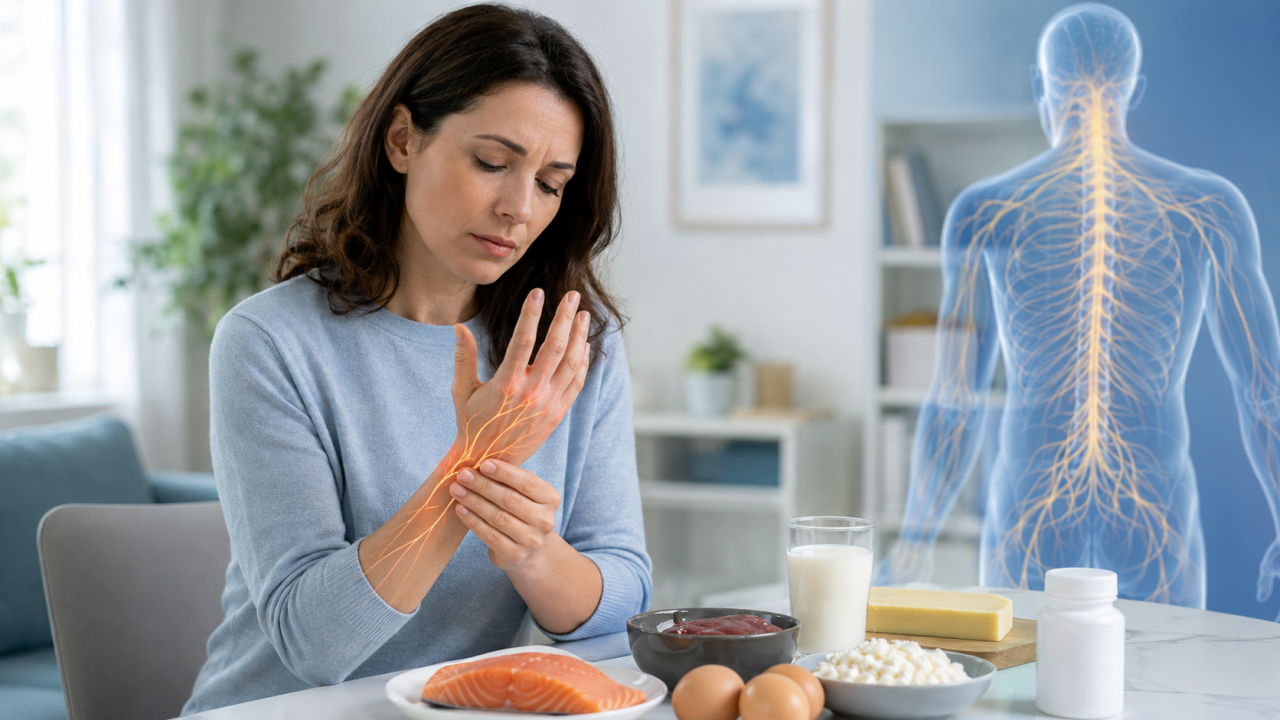 Deficit de vitamina B12 – amorțeli, furnicături și afectarea sistemului nervos