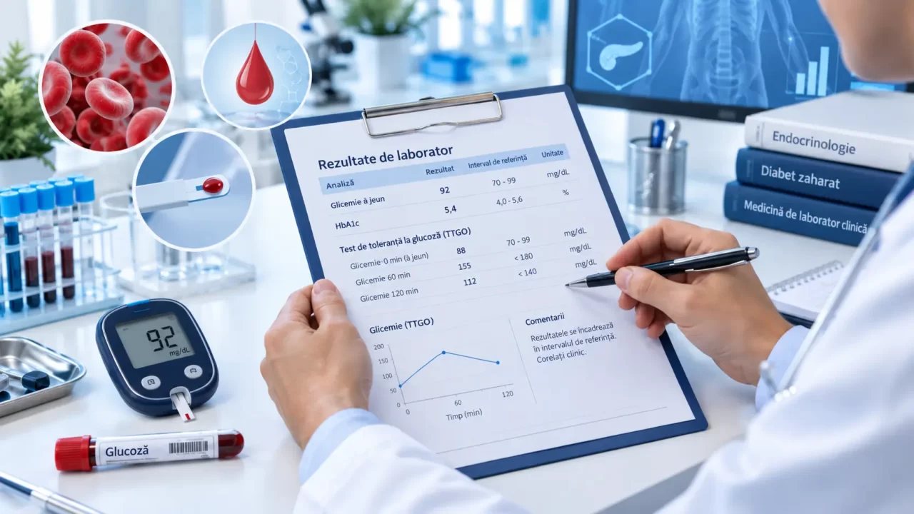Glicemia, HbA1c și testul de toleranță la glucoză
